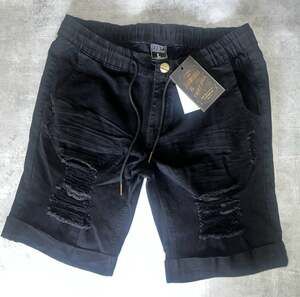 Diamonds & Threads Men's Distressed Black Denim Shorts Style DTP339 Size L